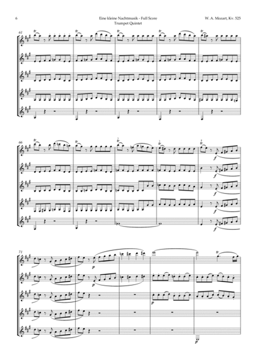 Eine kleine Nachtmusik by Mozart for Trumpet Quintet image number null