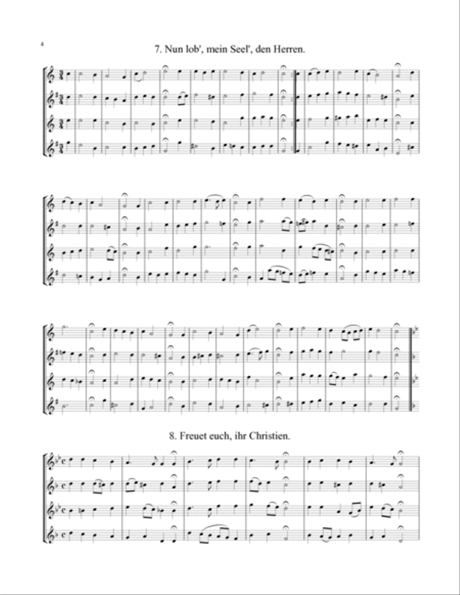 Bach Four-Part Chorales - 36 in Set (for Saxophone Quartet SATB or AATB) Saxophone Quartet scores gallery preview page 5