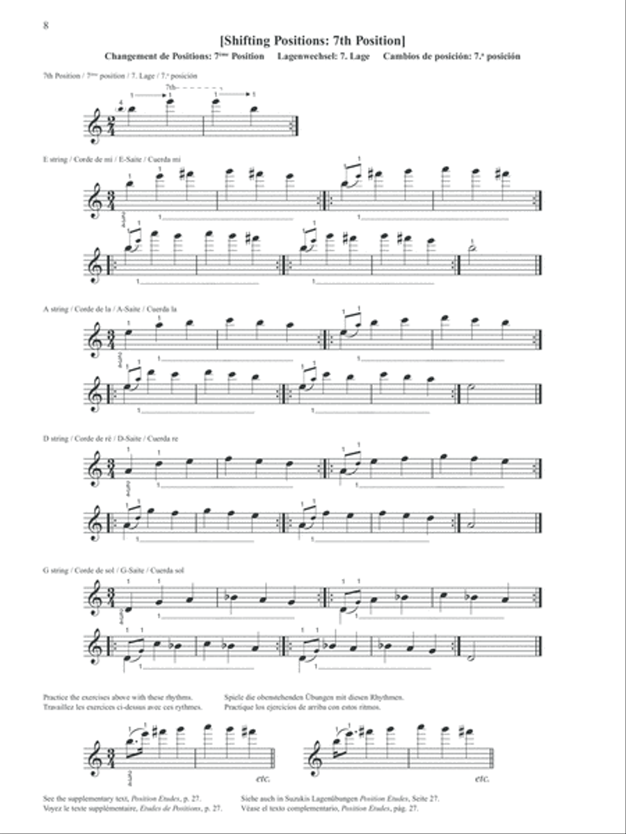 Suzuki Violin School, Volume 7 String Methods scores gallery preview page 8