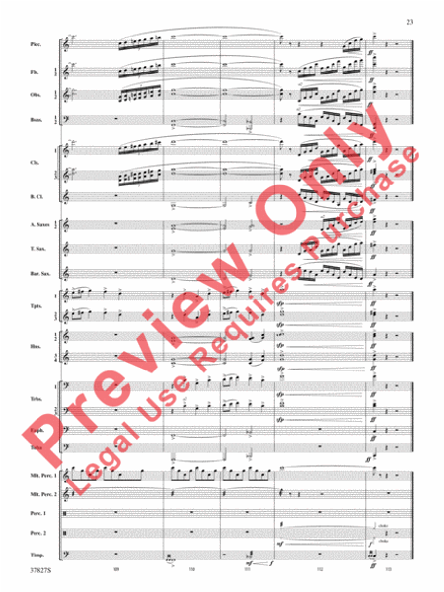 The Winged Stallion Concert Band scores gallery preview page 24