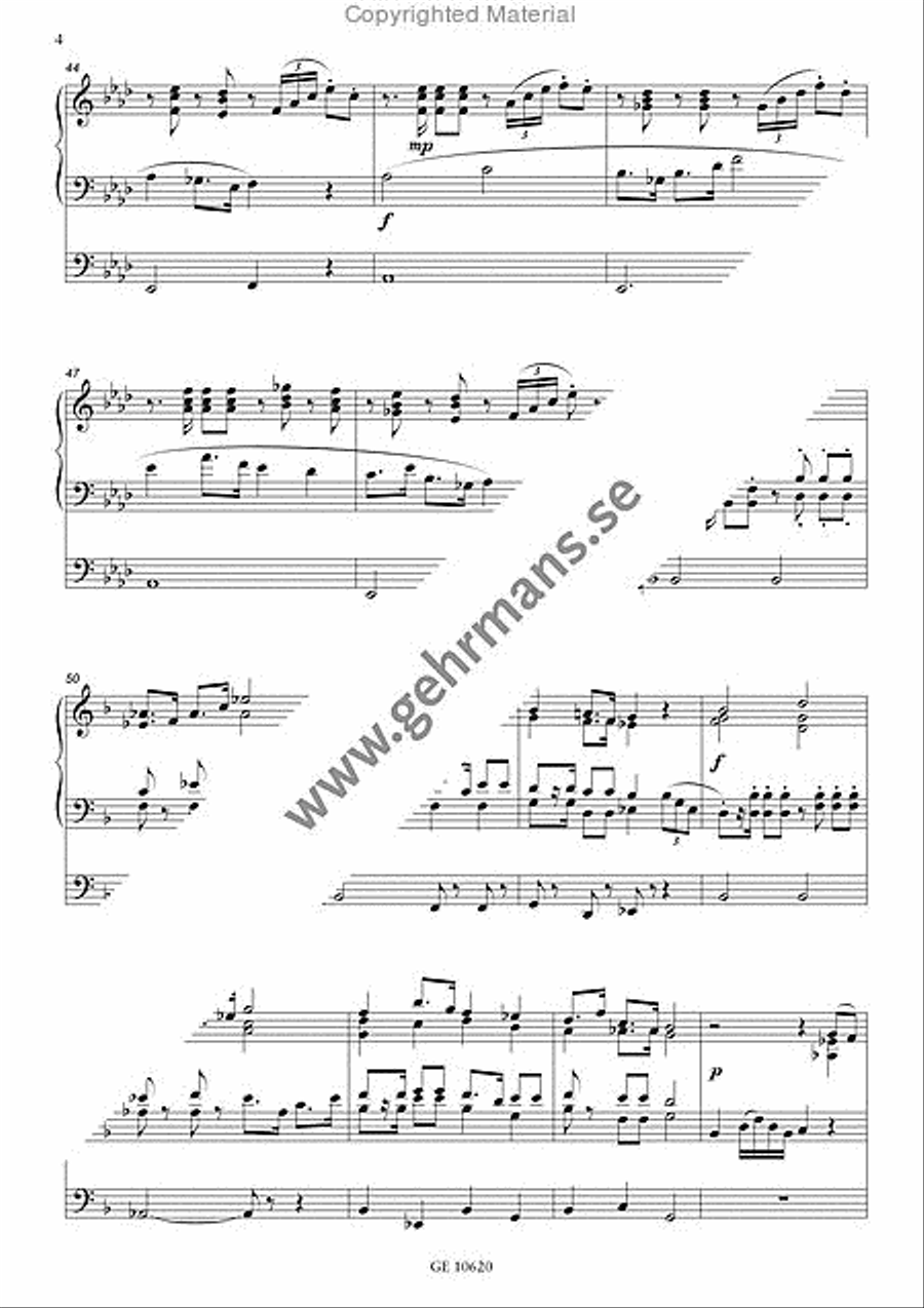 Festlig marsch i folkton Festlig marsch i folkton Organ Solo scores gallery preview page 4