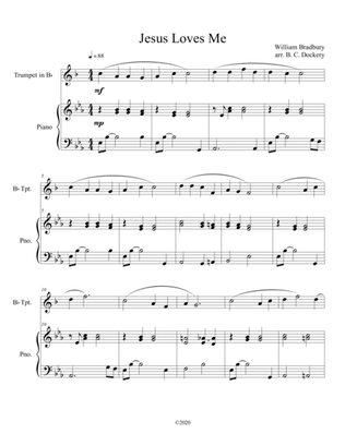 Jesus Loves Me (trumpet solo) with optional piano accompaniment