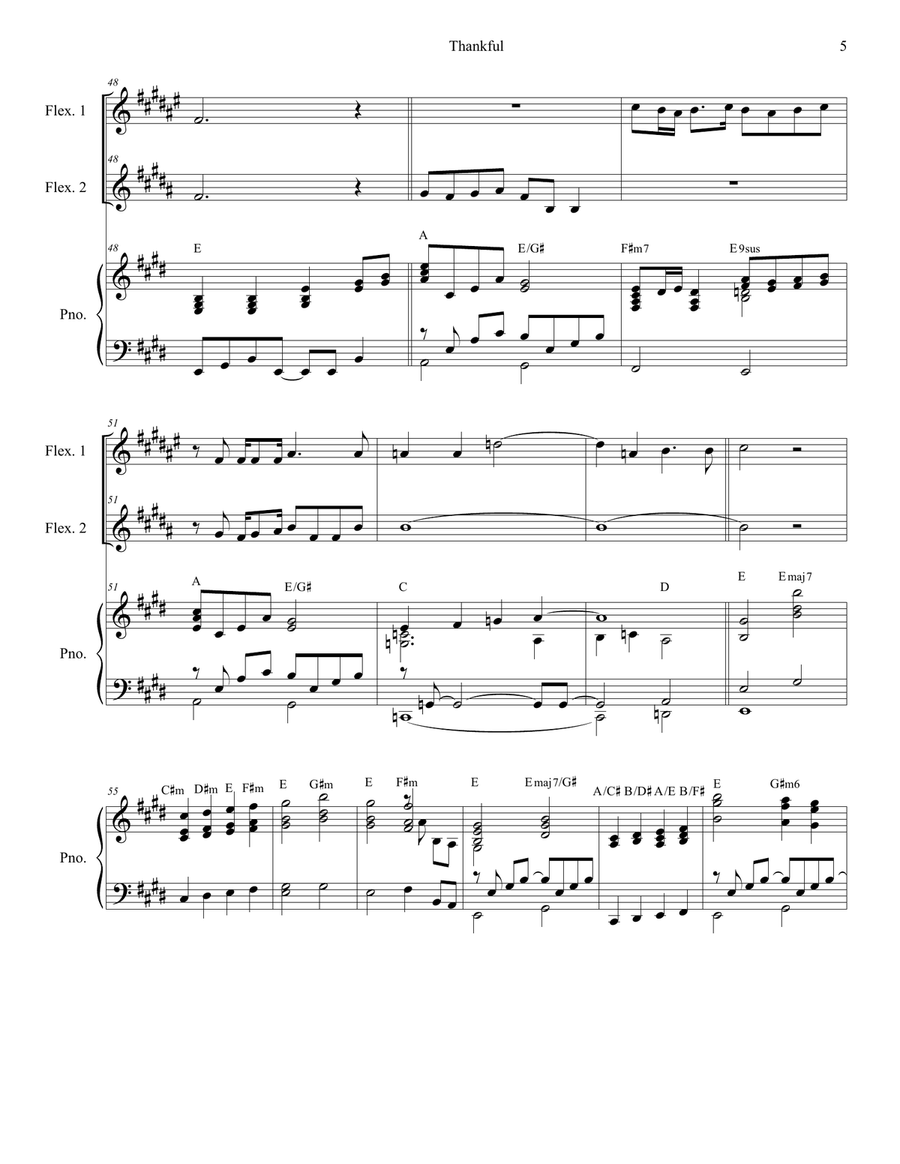 Thankful Large Ensemble scores gallery preview page 5