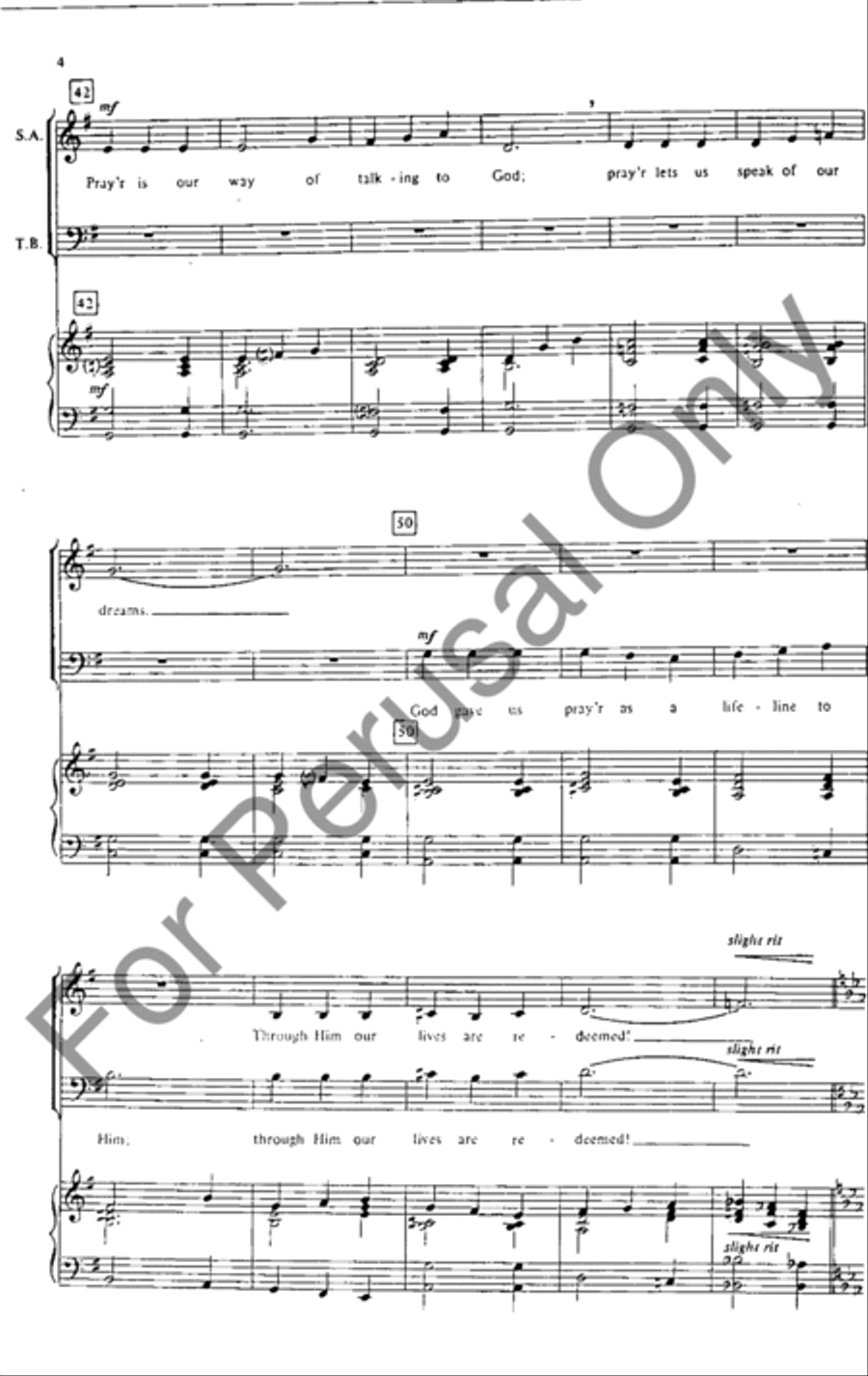 Whisper A Prayer 4-Part scores gallery preview page 4