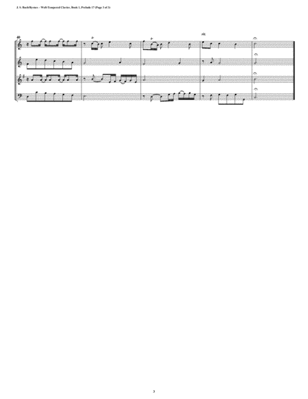 Prelude 17 from Well-Tempered Clavier, Book 1 (Double Reed Quartet) image number null