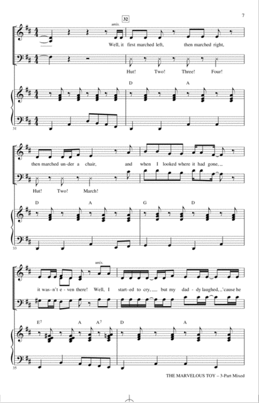 The Marvelous Toy (arr. Alan Billingsley) 3-Part scores gallery preview page 6