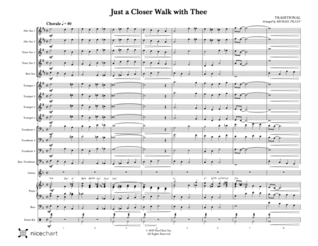 Just a Closer Walk with Thee (Score & Parts) image number null