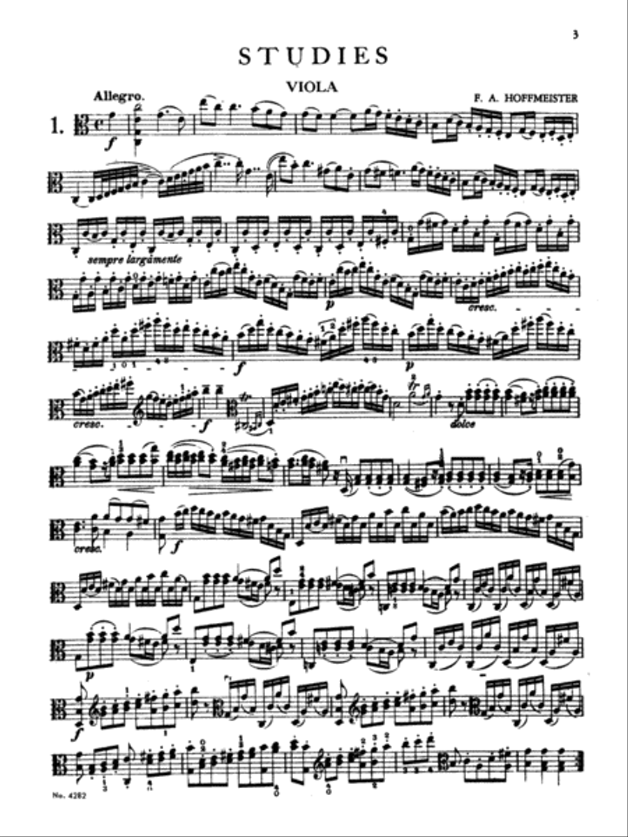 Hoffmeister: Studies Part scores gallery preview page 1