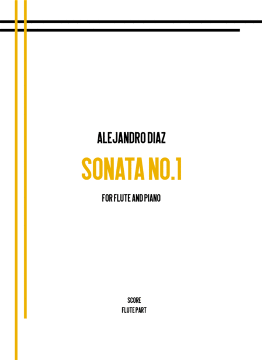 Flute Sonata No.1 Flute Solo scores gallery preview page 1