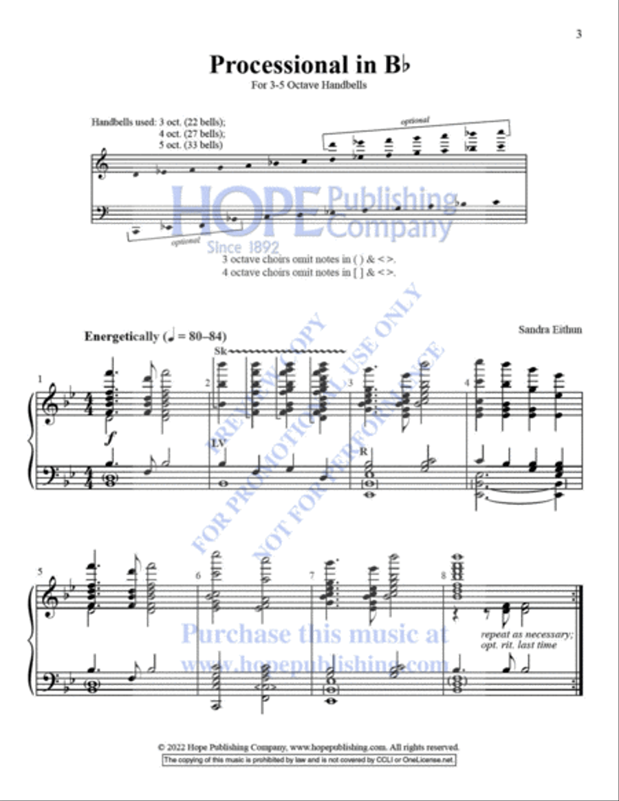 Five Easy Processionals Five Easy Processionals 5-Octaves scores gallery preview page 4