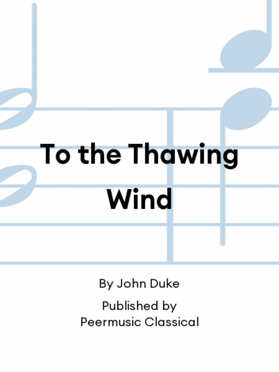 To the Thawing Wind Chamber Music scores gallery preview page 1