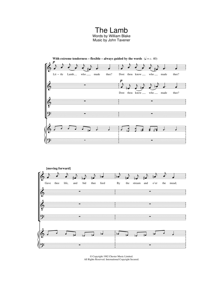 The Lamb The Lamb Choir scores gallery preview page 1