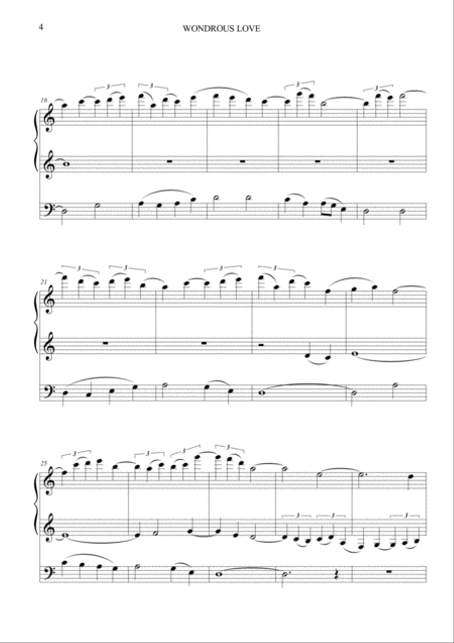 Chorale Prelude on Wondrous Love Organ Solo scores gallery preview page 4