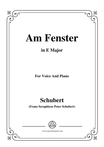 Schubert-Am Fenster,Op.105 No.3,in E Major,for Voice&Piano image number null