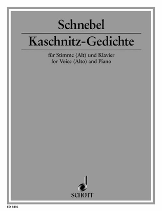Kaschnitz-gedichte Voice/piano