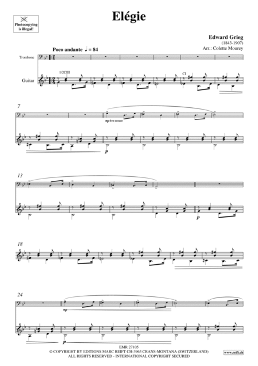 Elegie Trombone scores gallery preview page 4