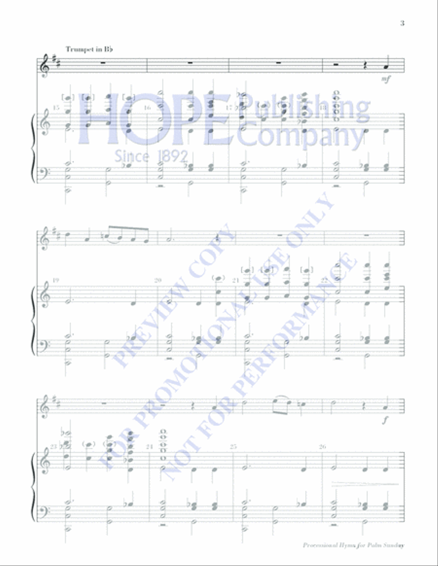 Processional Hymn for Palm Sunday 5-Octaves scores gallery preview page 3