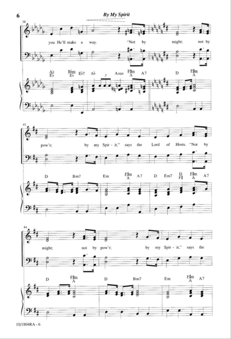 By My Spirit 4-Part scores gallery preview page 6
