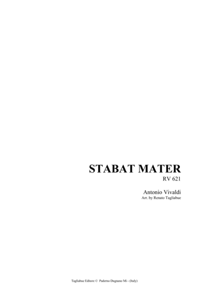 STABAT MATER (1) - (From Stabat Mater- RV 621) - For Solo, 2 Violins and Organ - With parts image number null