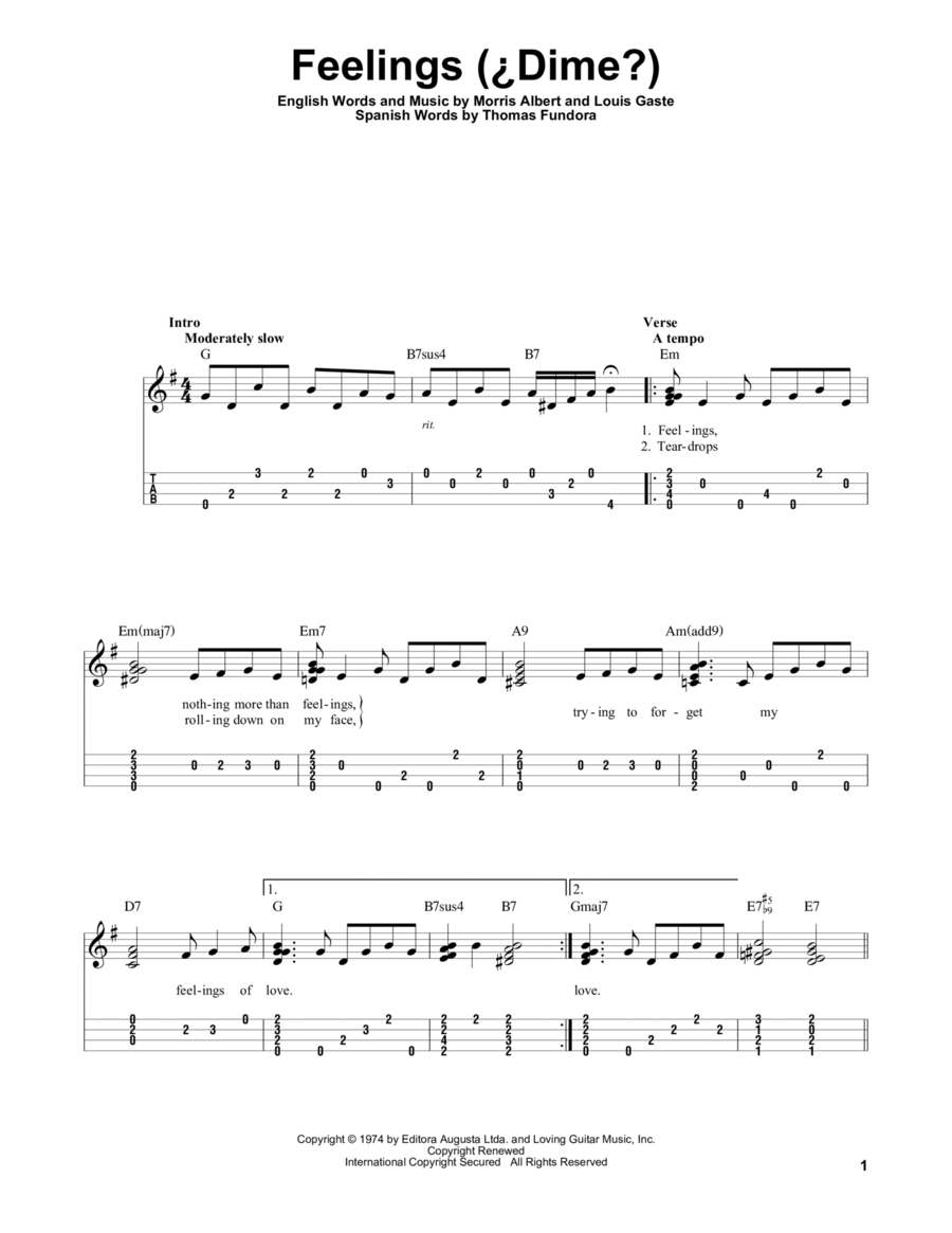 Feelings (¿Dime?) Feelings (¿Dime?) Ukulele scores gallery preview page 1
