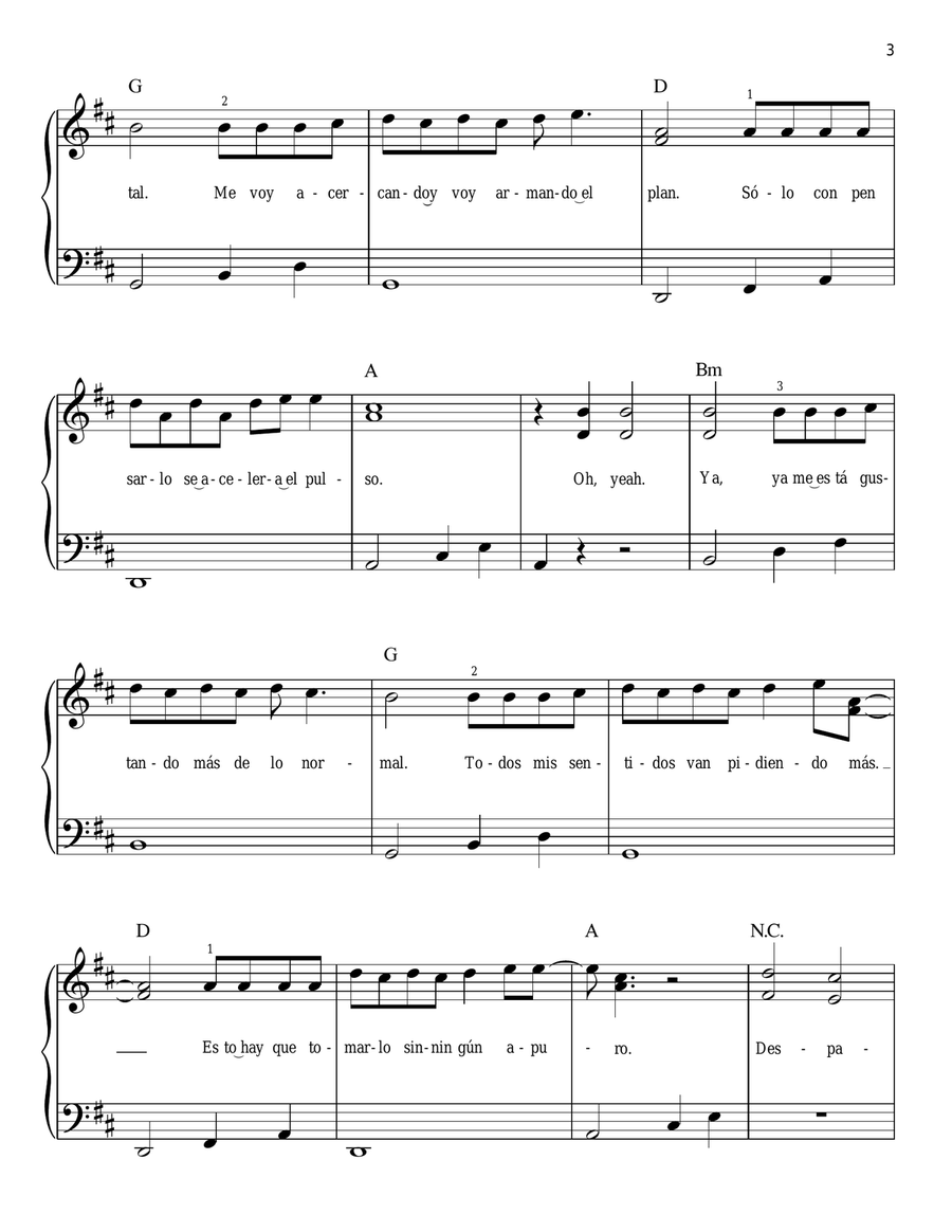 Despacito Despacito Easy Piano scores gallery preview page 3