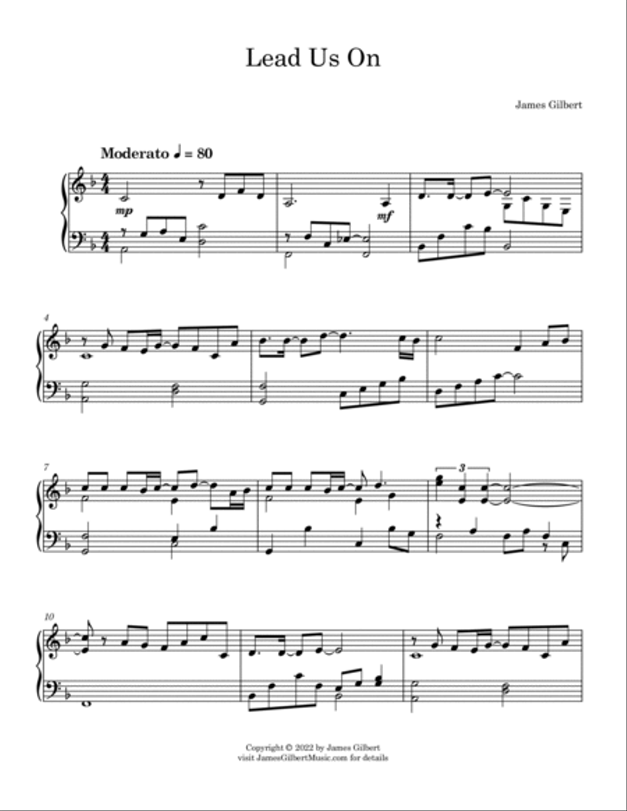 Lead Us On Lead Us On Piano Solo scores gallery preview page 2