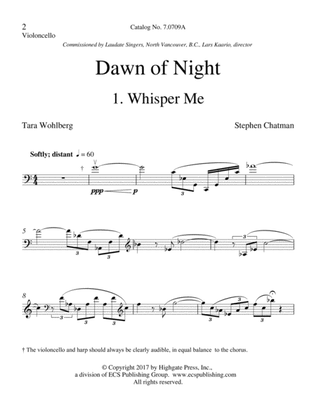 Book cover for Dawn of Night (Downloadable Violoncello/Harp Parts)
