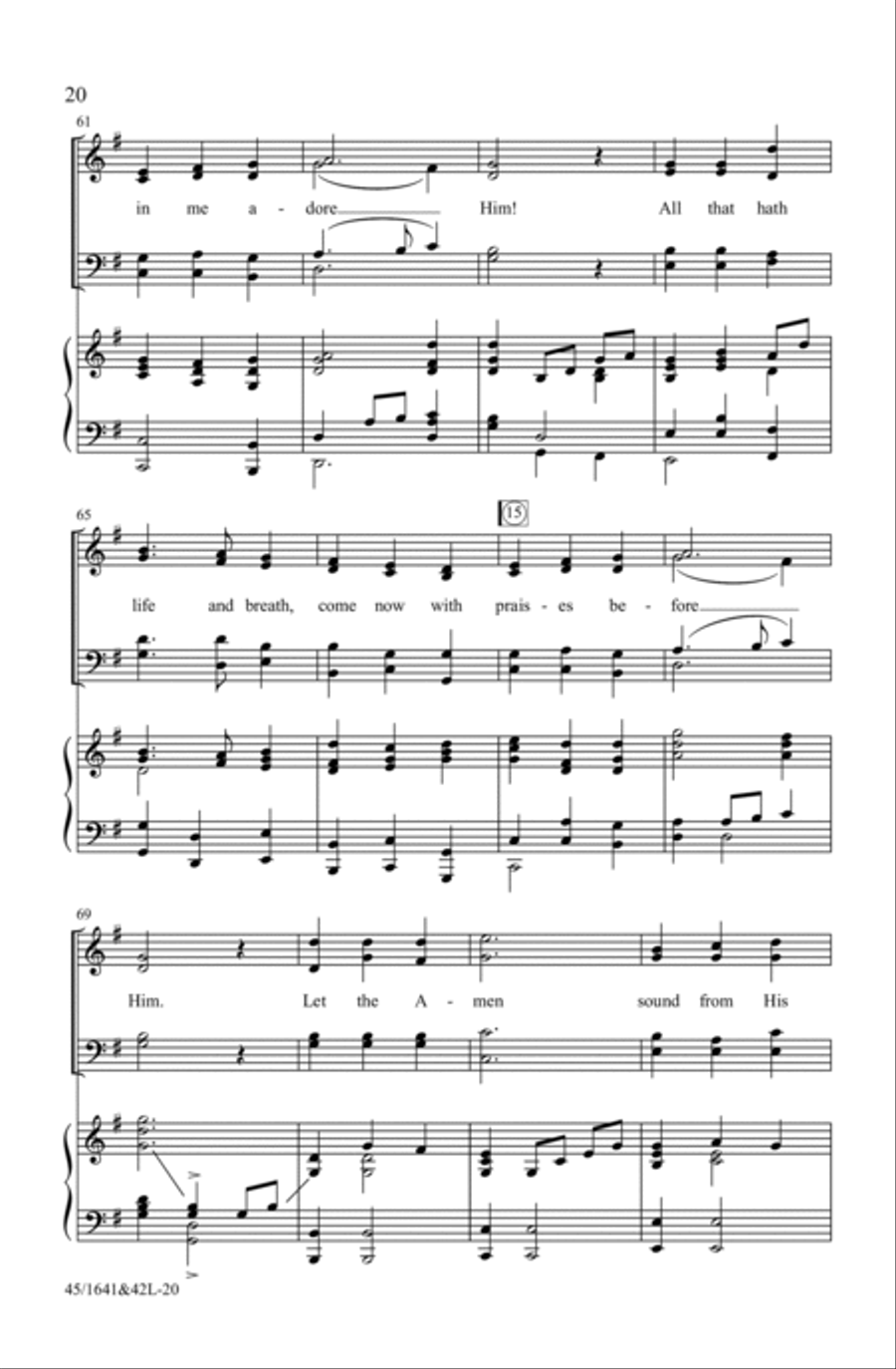 A Festival of Hymns SATB (Digital Download) 4-Part scores gallery preview page 20