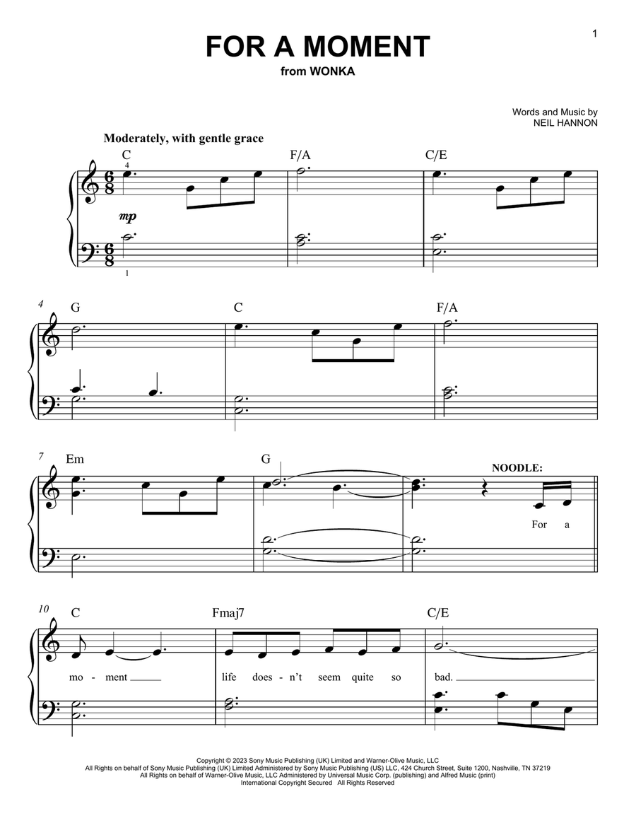 For A Moment (from Wonka)