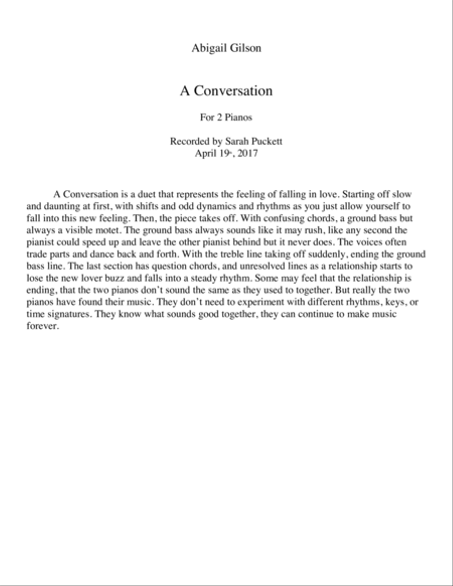 A Conversation Piano scores gallery preview page 2