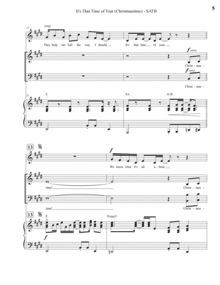 It's That Time of Year (Christmastime) (SATB) image number null