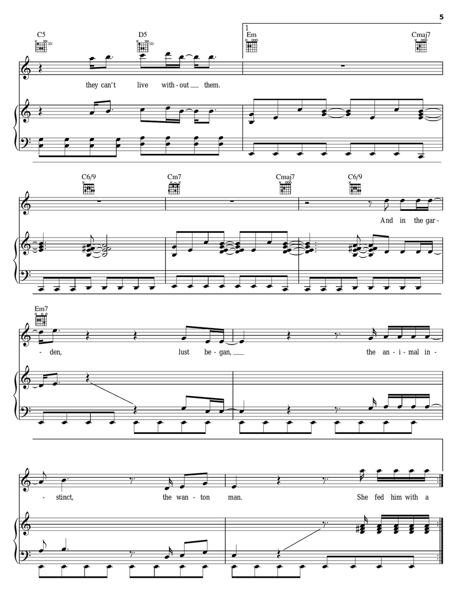 Women Women Piano, Vocal, Guitar scores gallery preview page 5