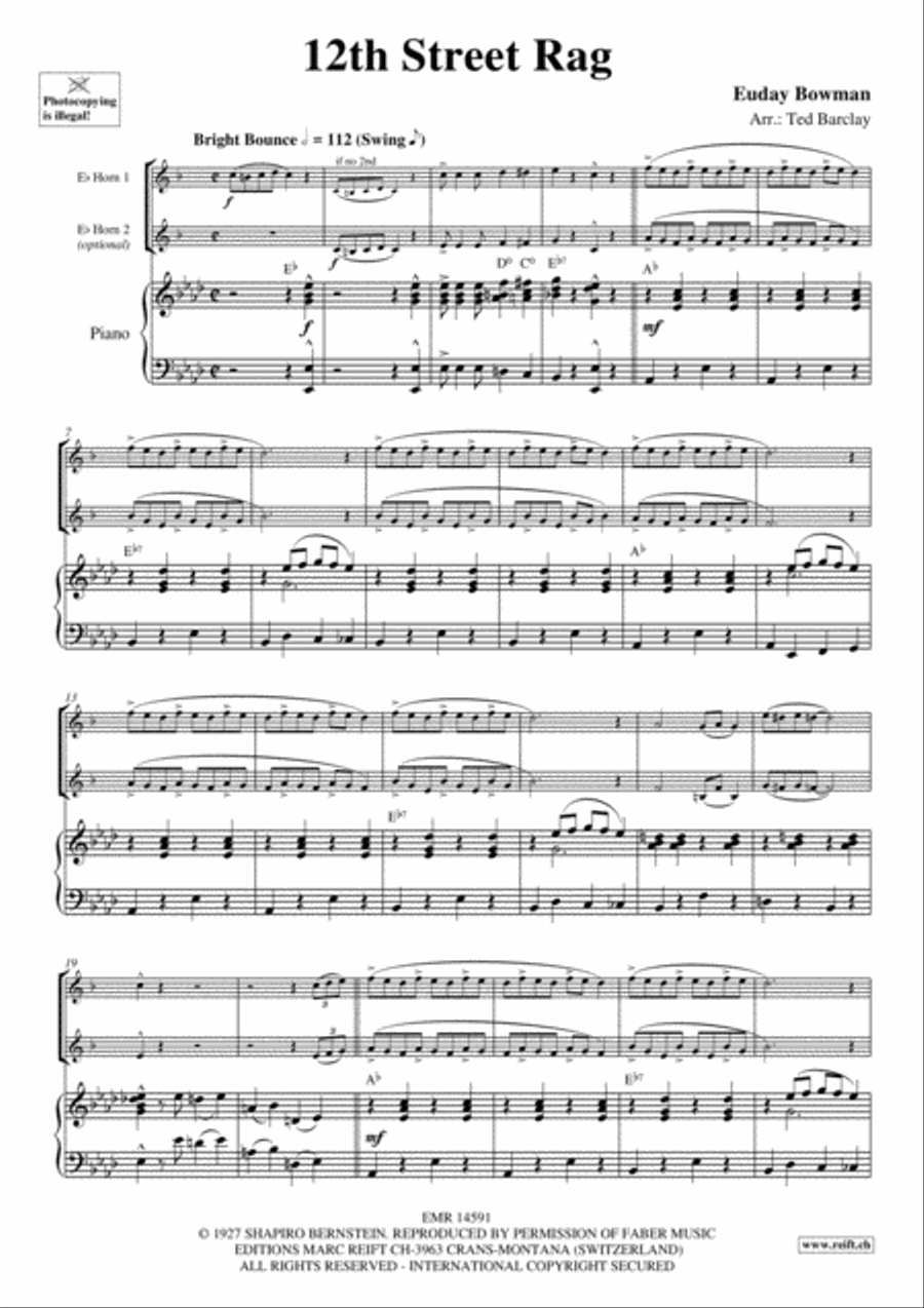 12th Street Rag Piano Accompaniment scores gallery preview page 3