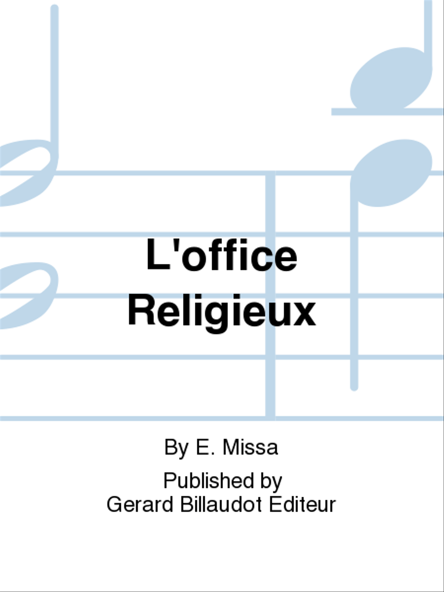 L'Office Religieux Organ Solo scores gallery preview page 1