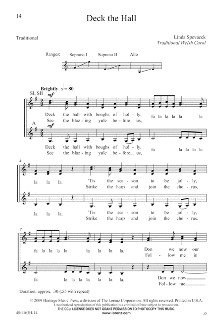 A-Caroling We Go! A-Caroling We Go! SSA scores gallery preview page 14