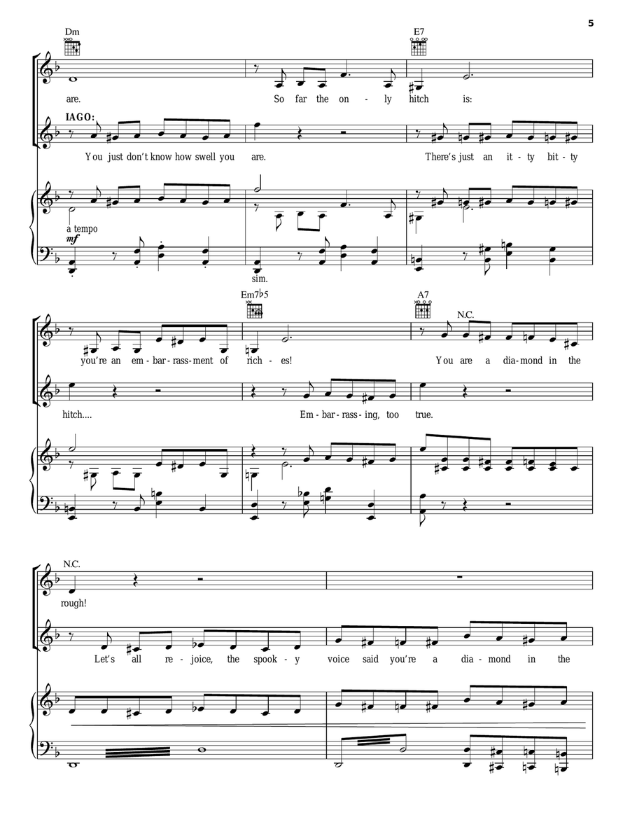 Diamond In The Rough (from Aladdin: The Broadway Musical) Guitar scores gallery preview page 5
