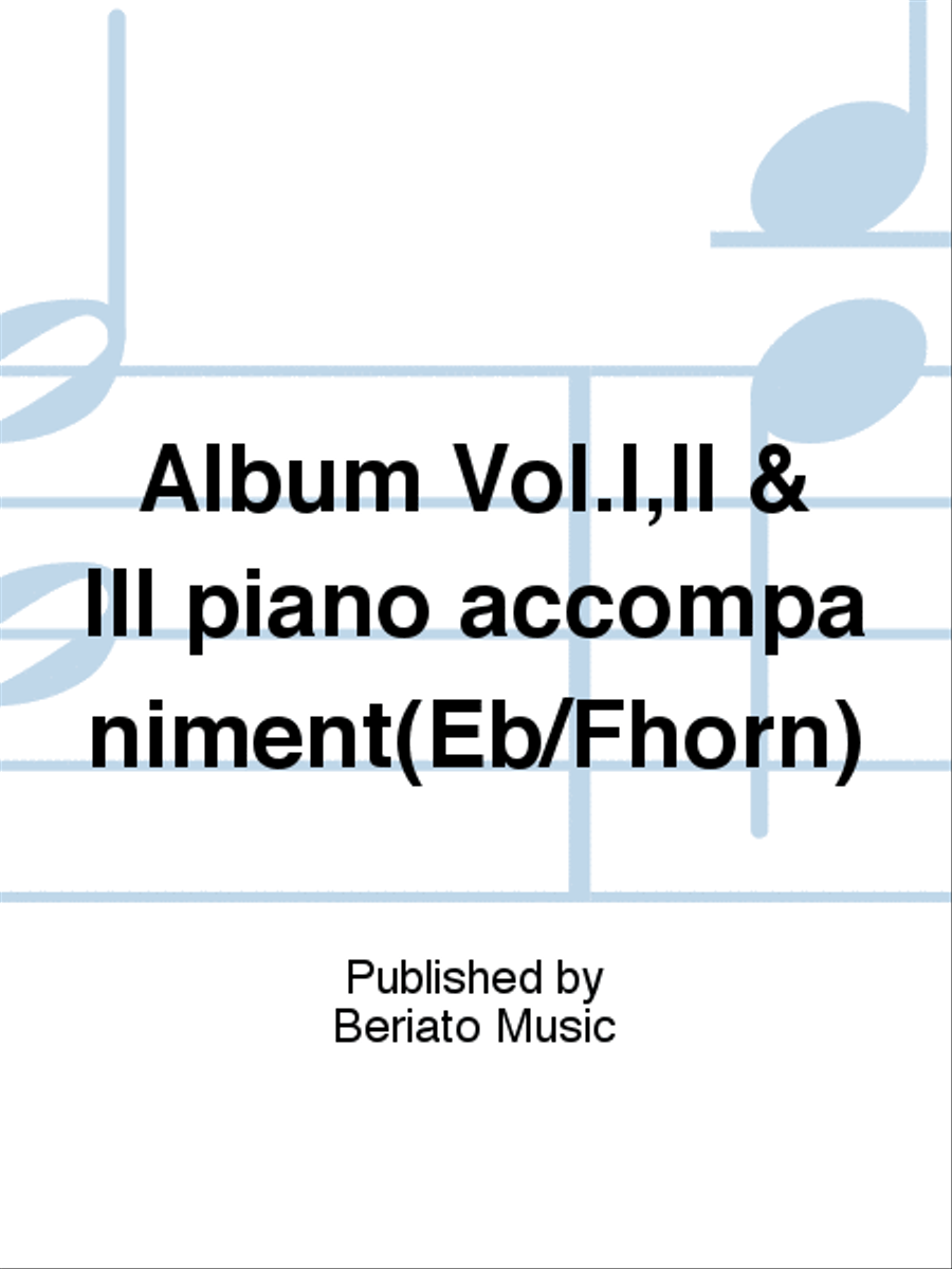 Album Vol.I,II & III piano accompaniment(Eb/Fhorn) Piano Accompaniment scores gallery preview page 1