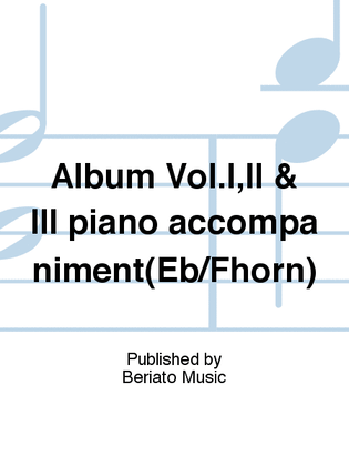 Album Vol.I,II & III piano accompaniment(Eb/Fhorn)