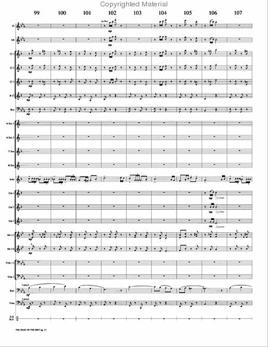 The Maid of the Mist Concert Band scores gallery preview page 16
