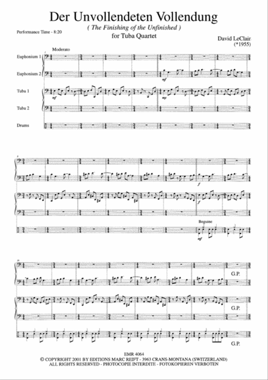 Der Unvollendeten Vollendung Tuba Quartet scores gallery preview page 4