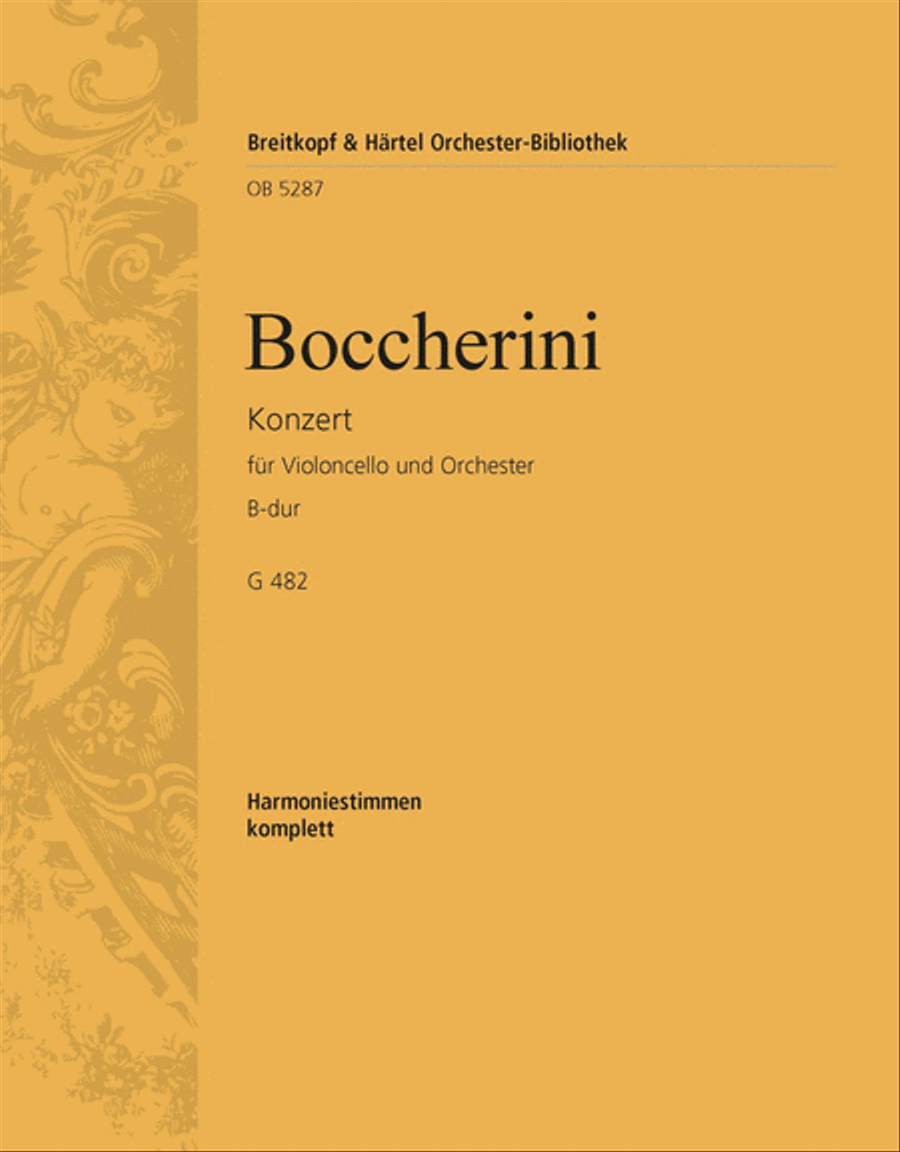 Violoncello Concerto in B flat major G 482 Orchestra scores gallery preview page 1