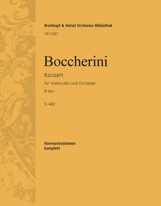 Book cover for Violoncello Concerto in B flat major G 482