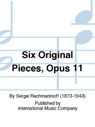 Book cover for Six Original Pieces, Opus 11