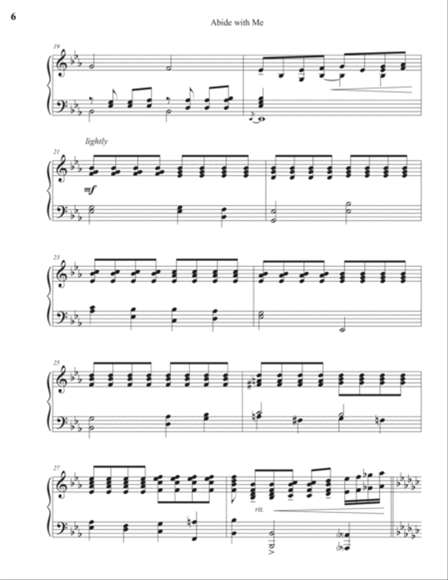 Abide with Me Piano Solo scores gallery preview page 6