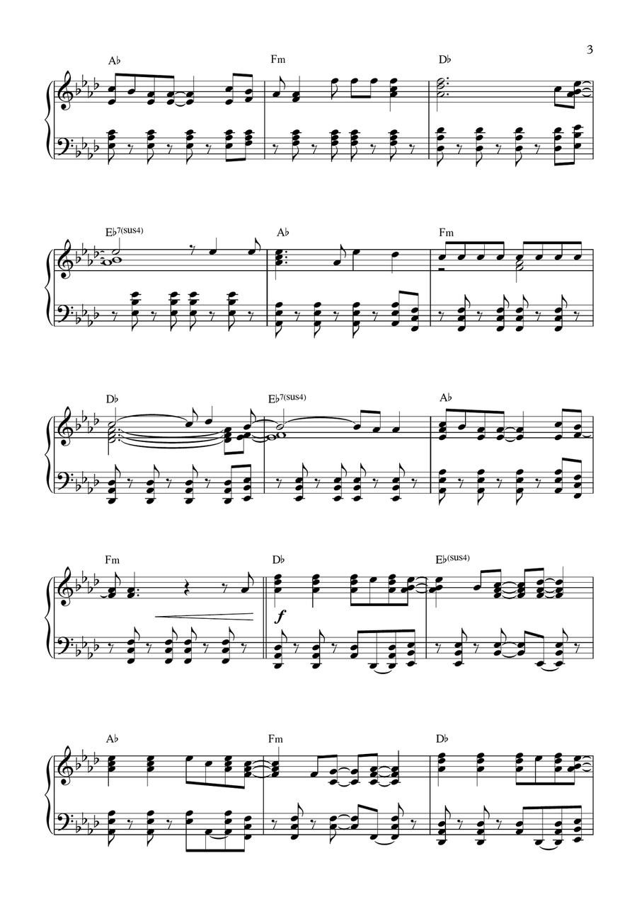 Viva La Vida Piano Solo scores gallery preview page 3