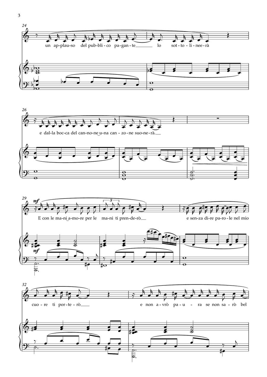 La Donna Cannone Piano, Vocal scores gallery preview page 3