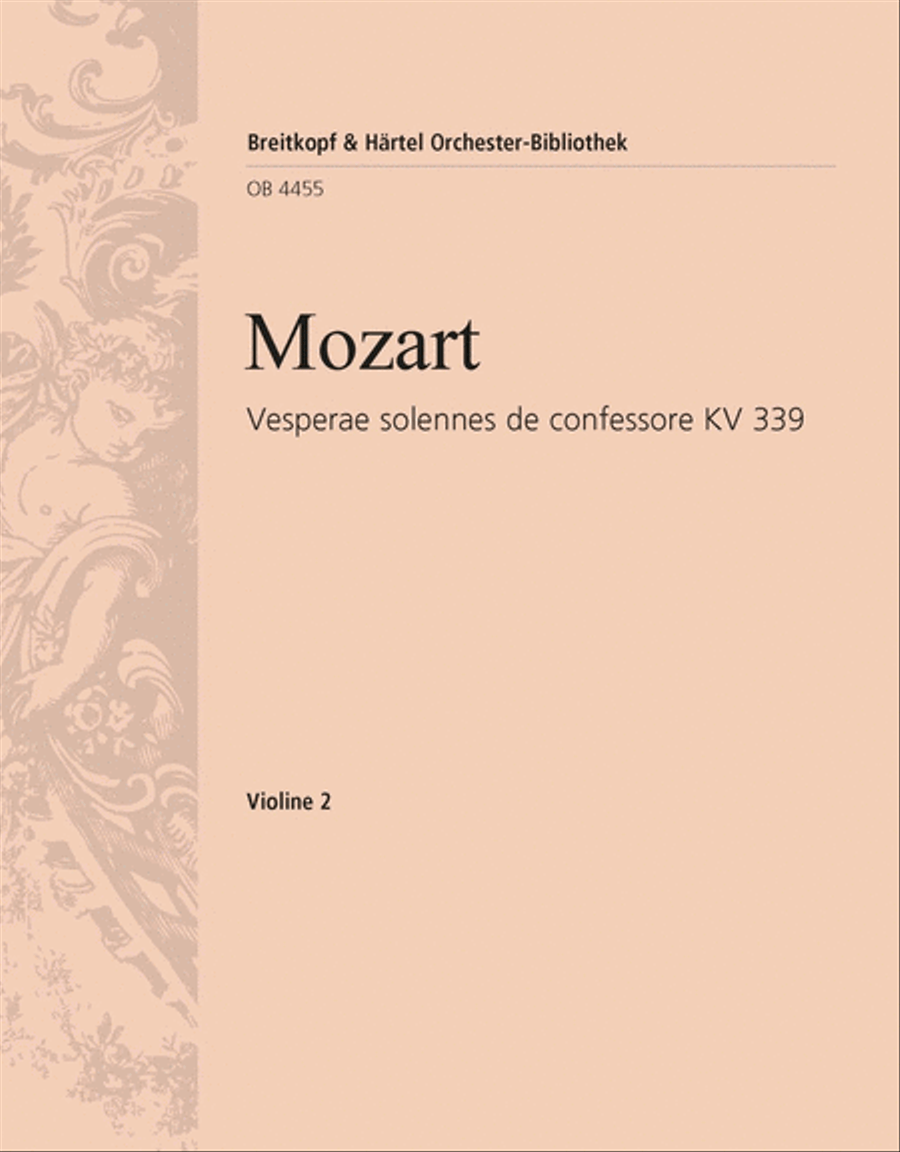 Vesperae solennes de confessore K. 339 4-Part scores gallery preview page 1