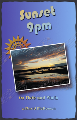 Book cover for Sunset 9pm, for Flute and Violin Duet