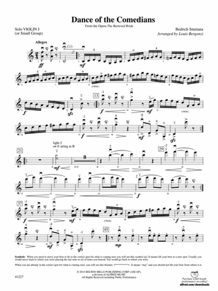 Dance of the Comedians (from the opera The Bartered Bride): Violin 1A