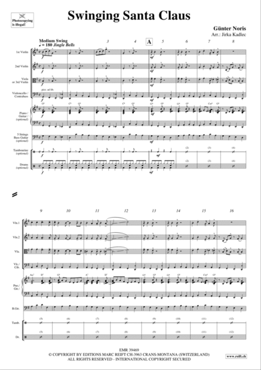 Swinging Santa Claus Swinging Santa Claus Cello scores gallery preview page 2